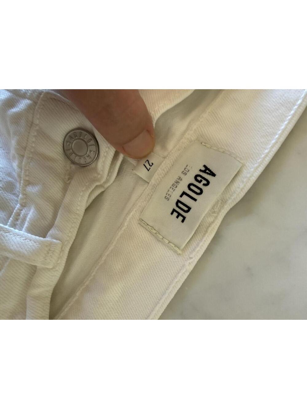 AGOLDE White Straight Leg Jeans Size 27 - Picture 3 of 7